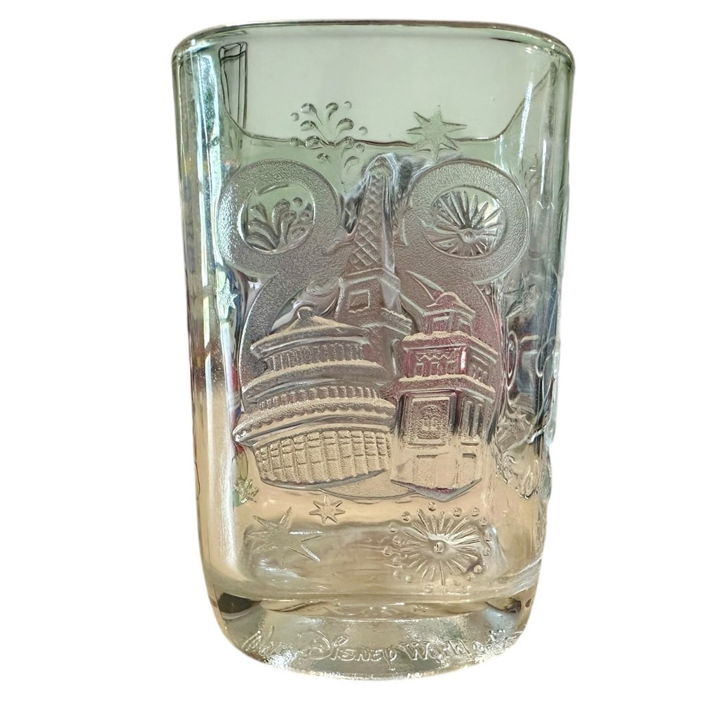 Mickey Mouse Walt Disney World Parks 3D Square Cups 2000 McDonalds Glass - Picture 4 of 10